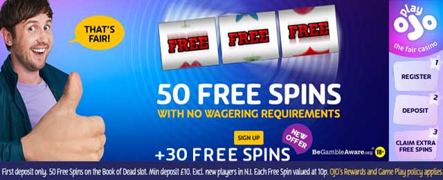 play ojo wager free spins